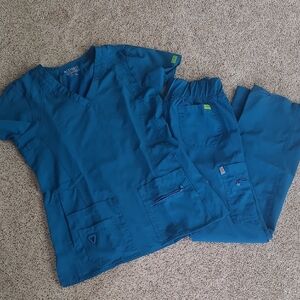 Med Couture Blue Scrub Set